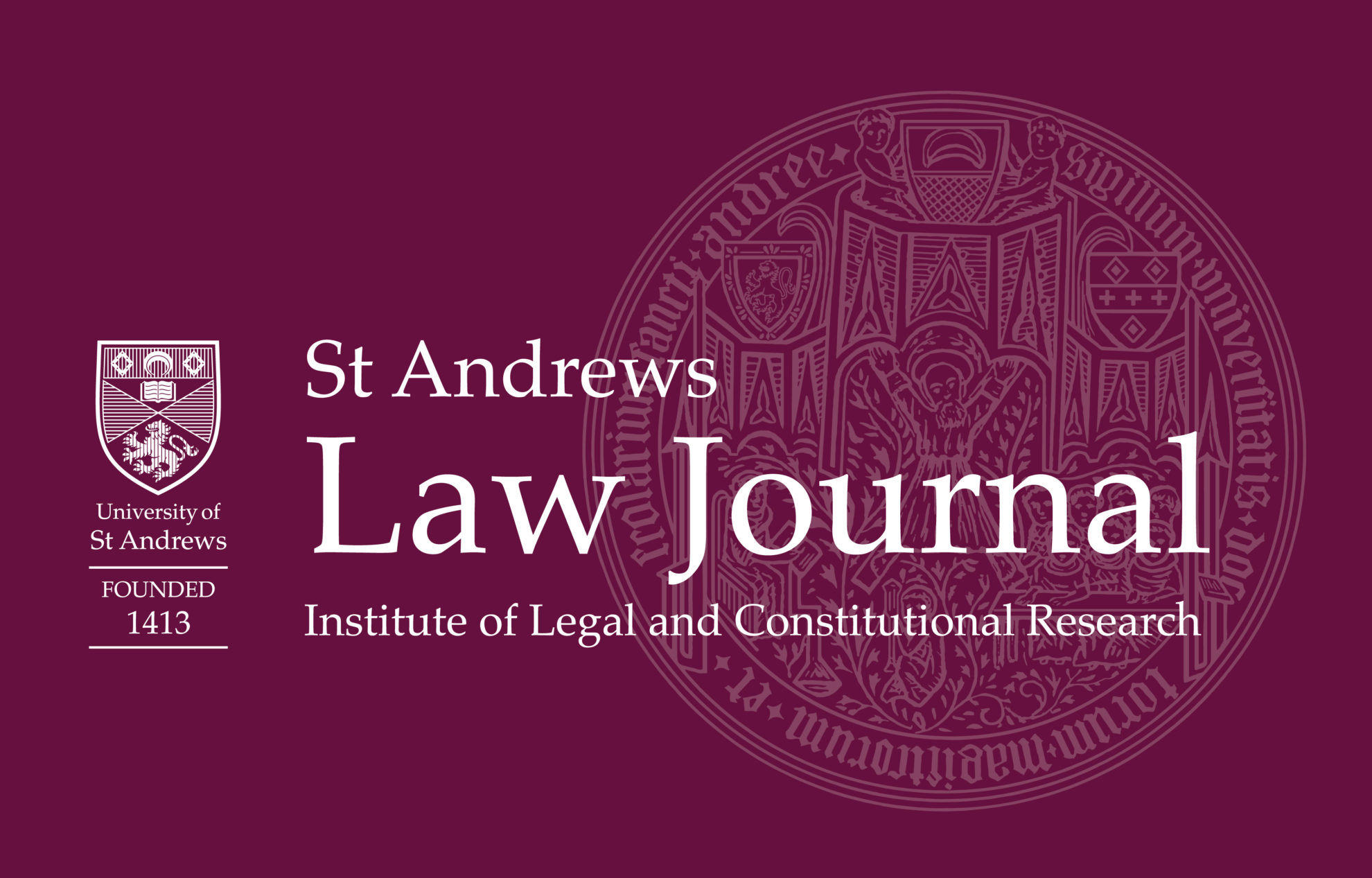 St Andrews crest, journal title and logo added